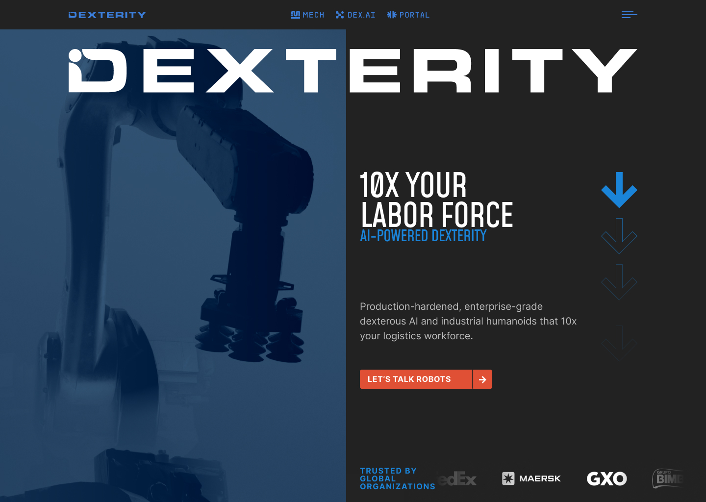 Dexterity Hero Section