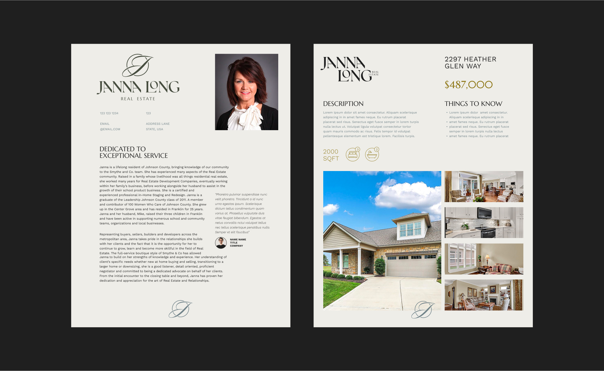 Janna Long Print Collateral