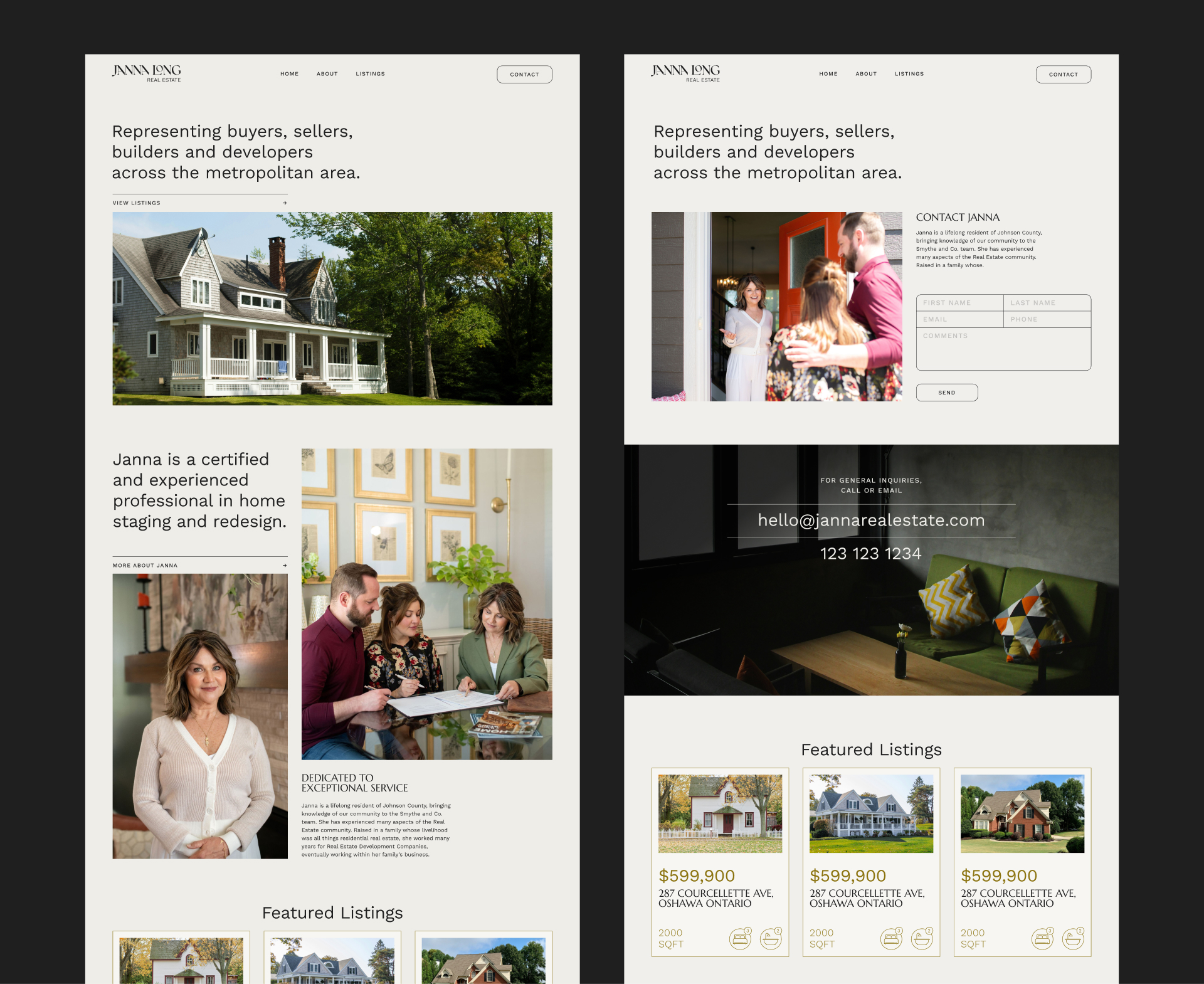 Janna Long Website Design
