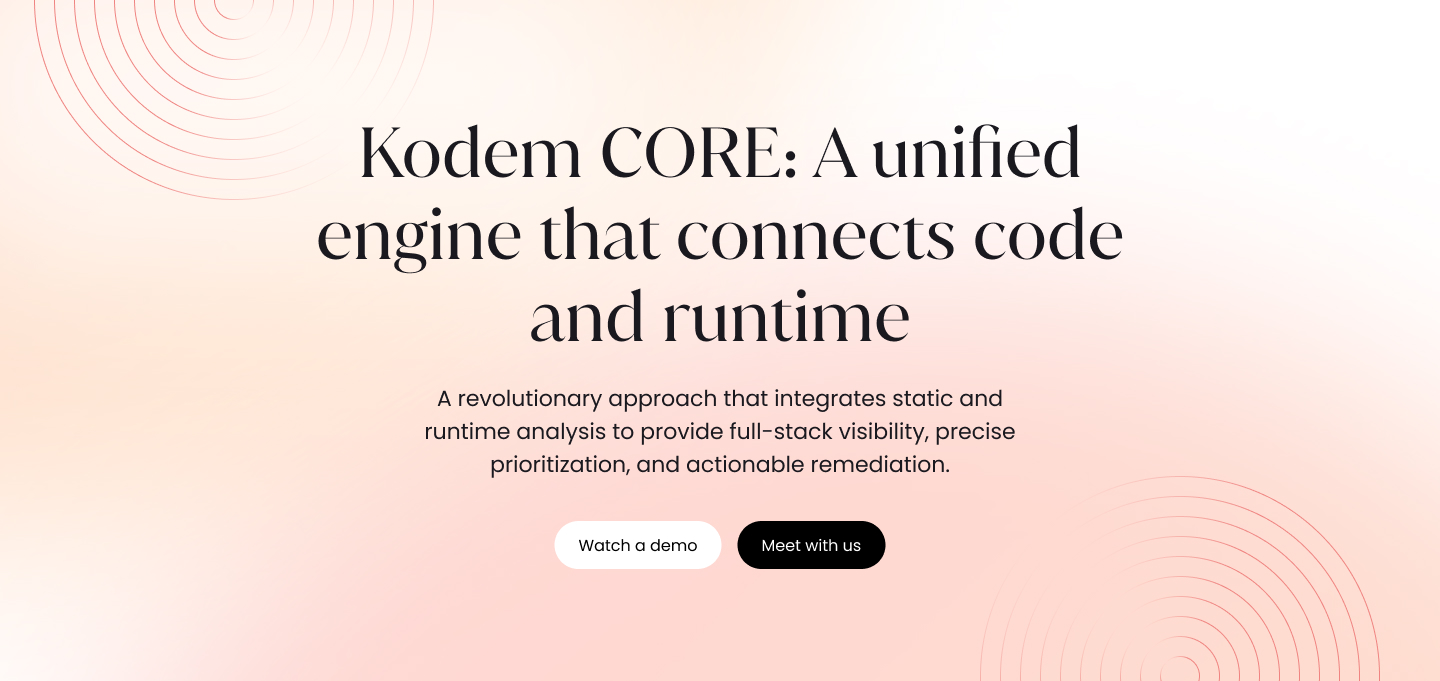 Kodem CORE Hero Section