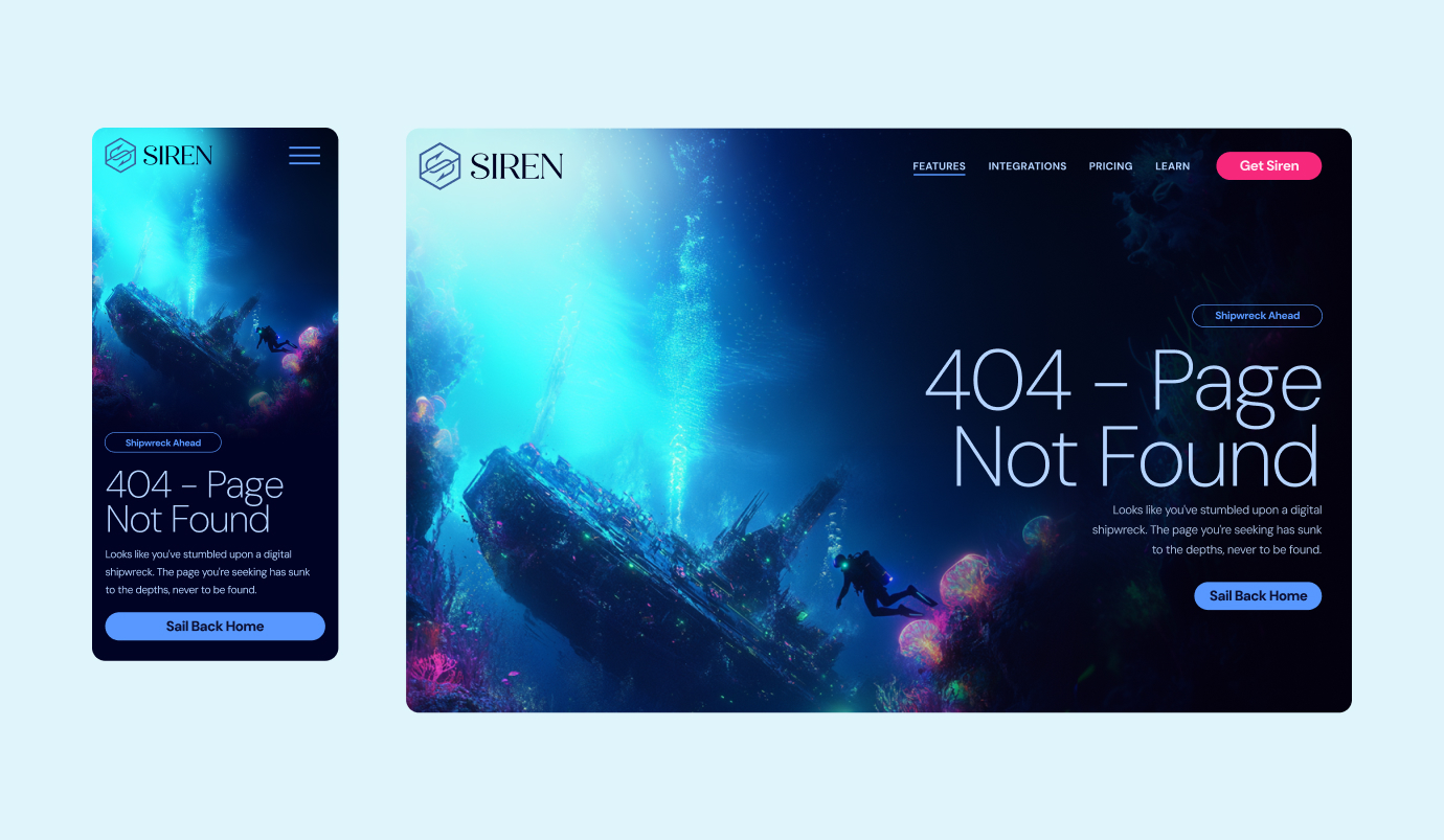 Siren 404 Error Pages