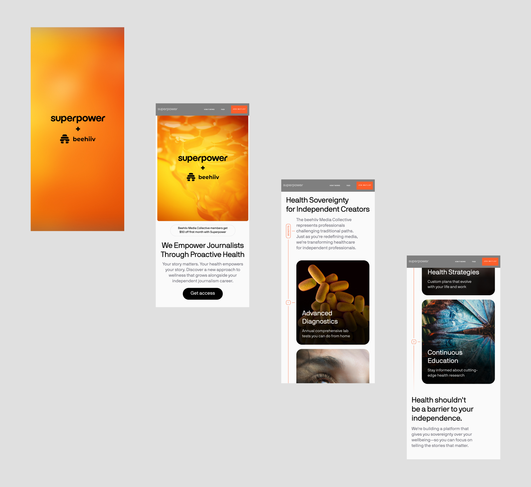 Landing Page Mobile Design