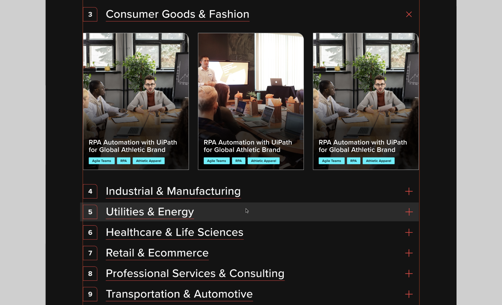 Taller Case Studies Interface